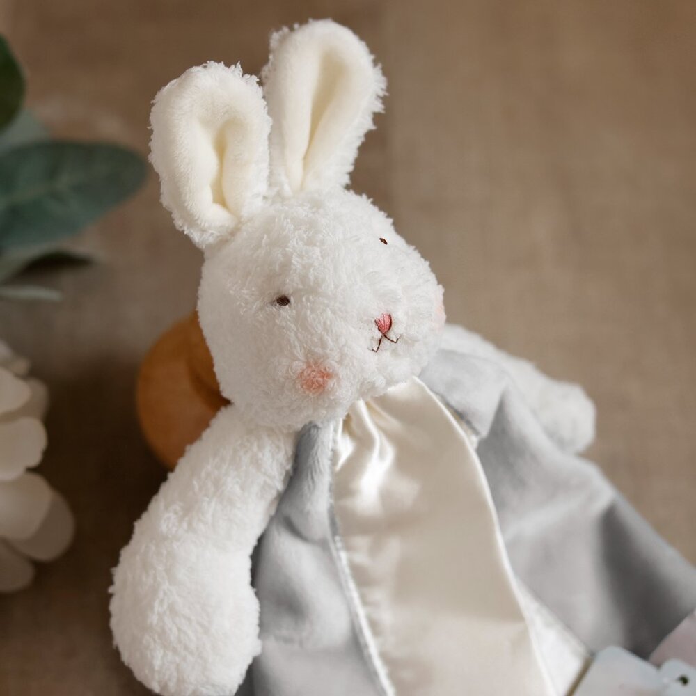Plush Bunny Rabbit Soother Mini Security Blanket Keepsake BABY SHOWER GIFT NWT
